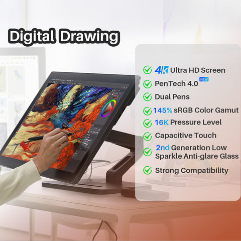 Huion Kamvas Pro 27 – 27'' 4K Ekranlı Profesyonel Grafik Çizim Tableti