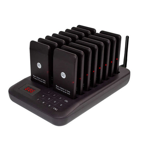 Dokunmadan klavye CTP302 16 titreşimli çağrı cihazları kablosuz Coaster konuk Buzzer restoran çağrı servis çağrı sistemi için Cafe